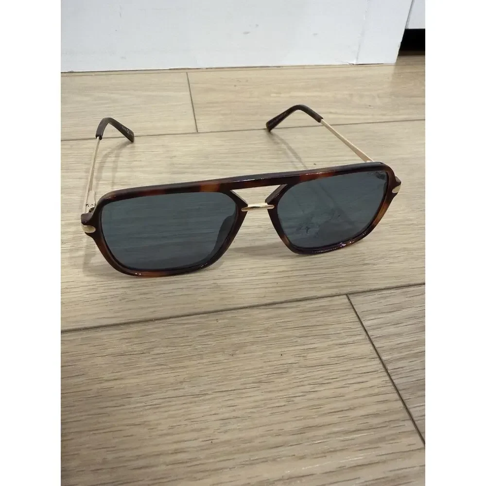 SOJOS Retro Aviator Sunglasses Tortoise Frame Brown Lens SJ2202C3